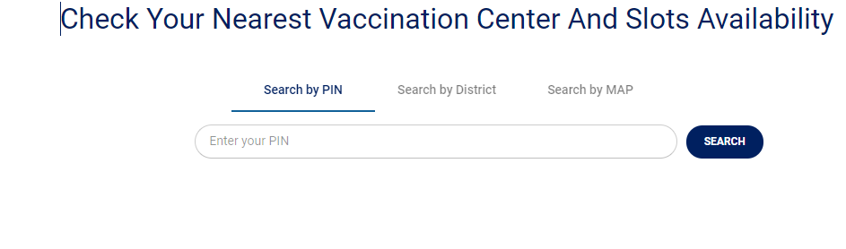 Search Vaccination Centre for Corona Vaccine