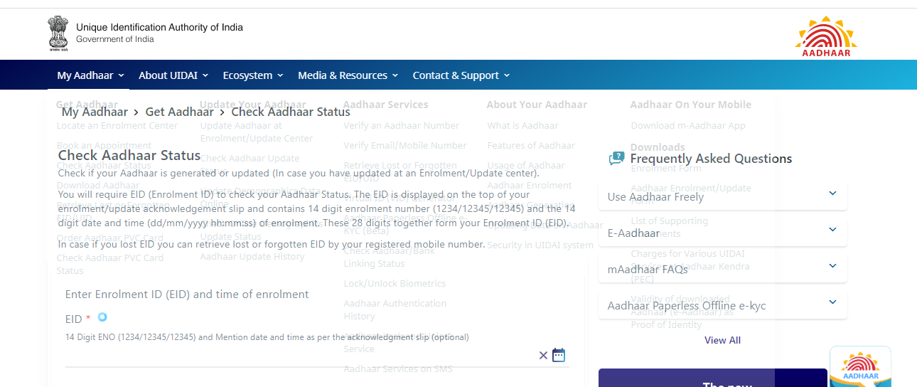 Book Aadhaar Appointment Online: Aadhar Enrollment Slot Booking, Status