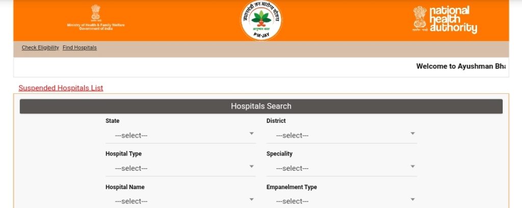 Ayushman Bharat Hospital List 