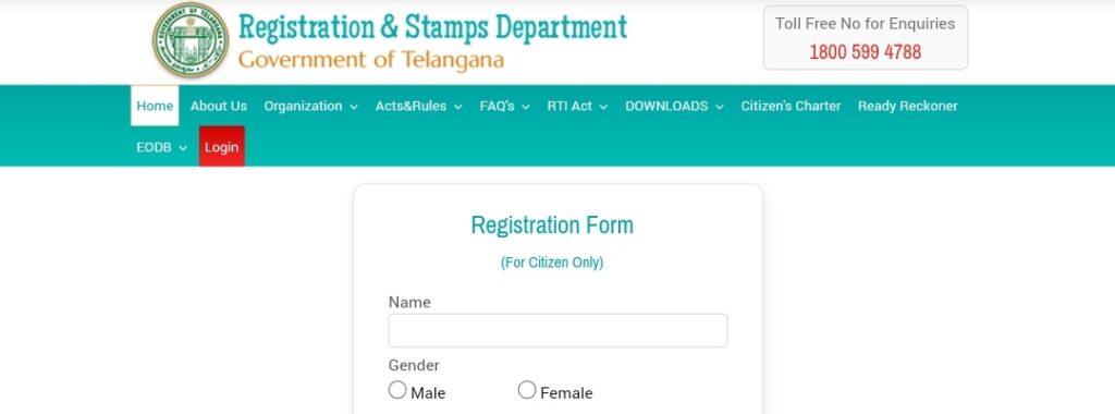 IGRS Telangana registration 