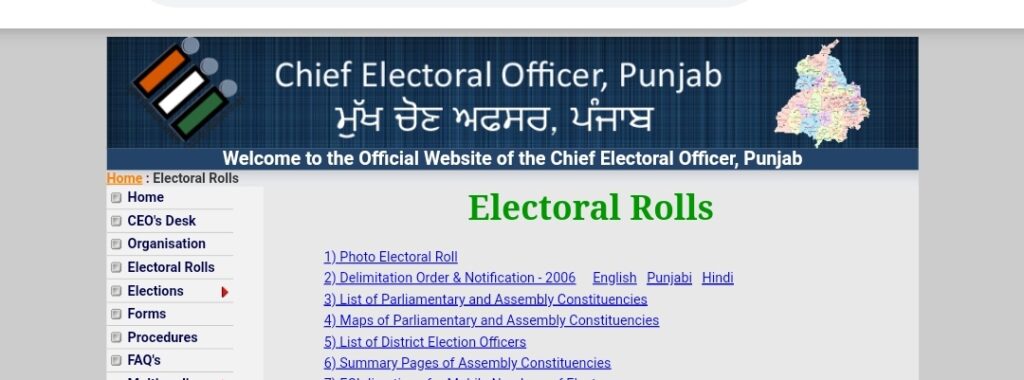 Punjab voter list