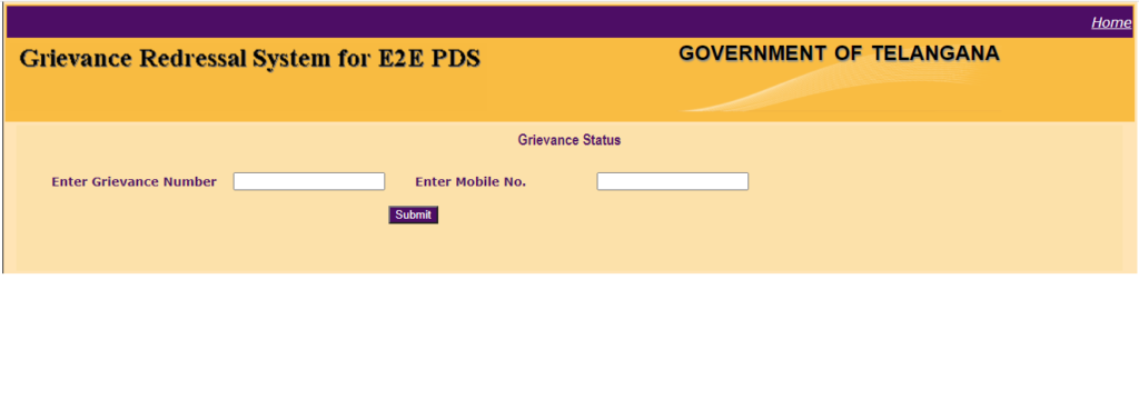 View Status of Your Grievance