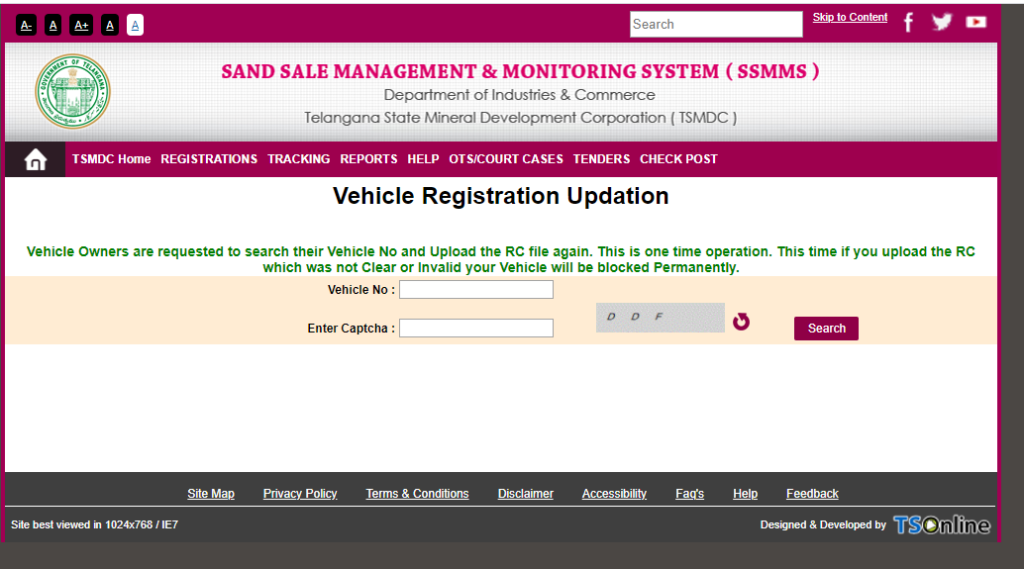Vehicle Registration Updation 