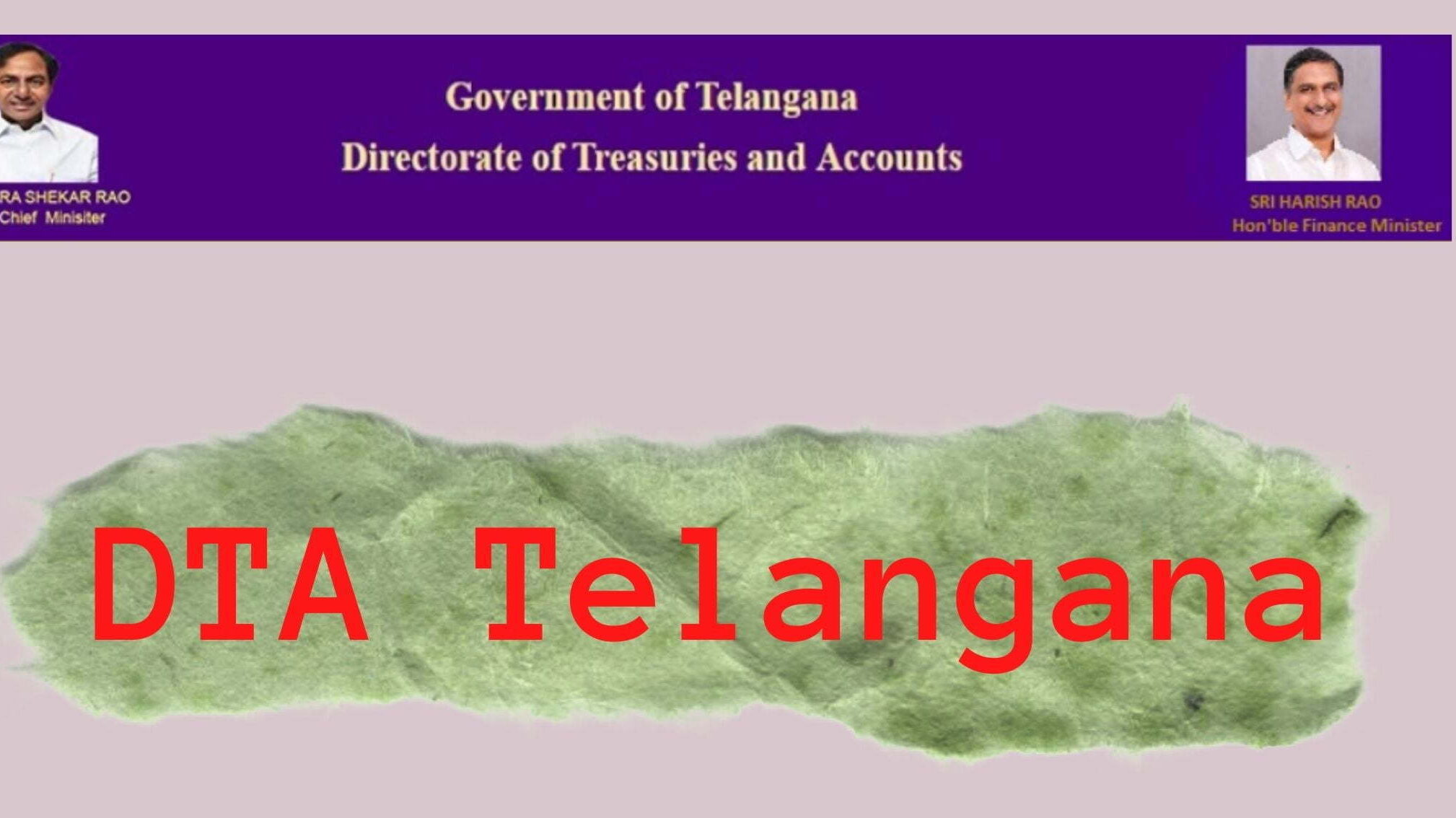 DTA Telangana Treasury