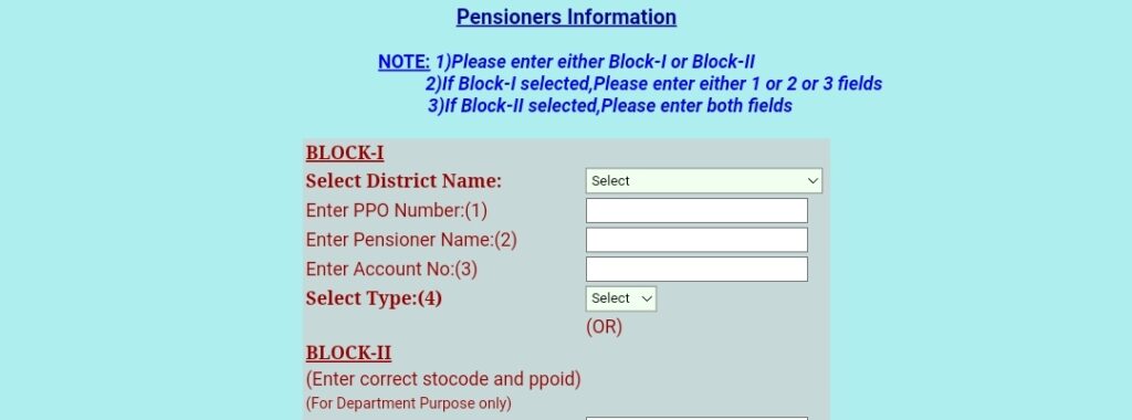 Pensioner Information