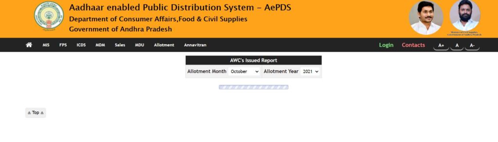 AP Ration Card Status AWS Wise Issue Details