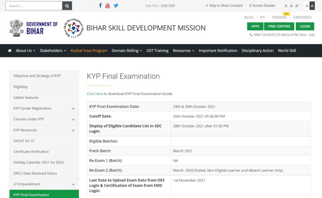 Details Of KYP Final Exam