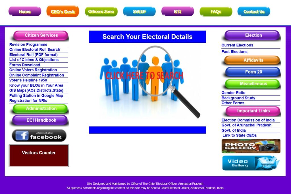 Arunachal Pradesh Voter List 2021 Electoral Roll Search