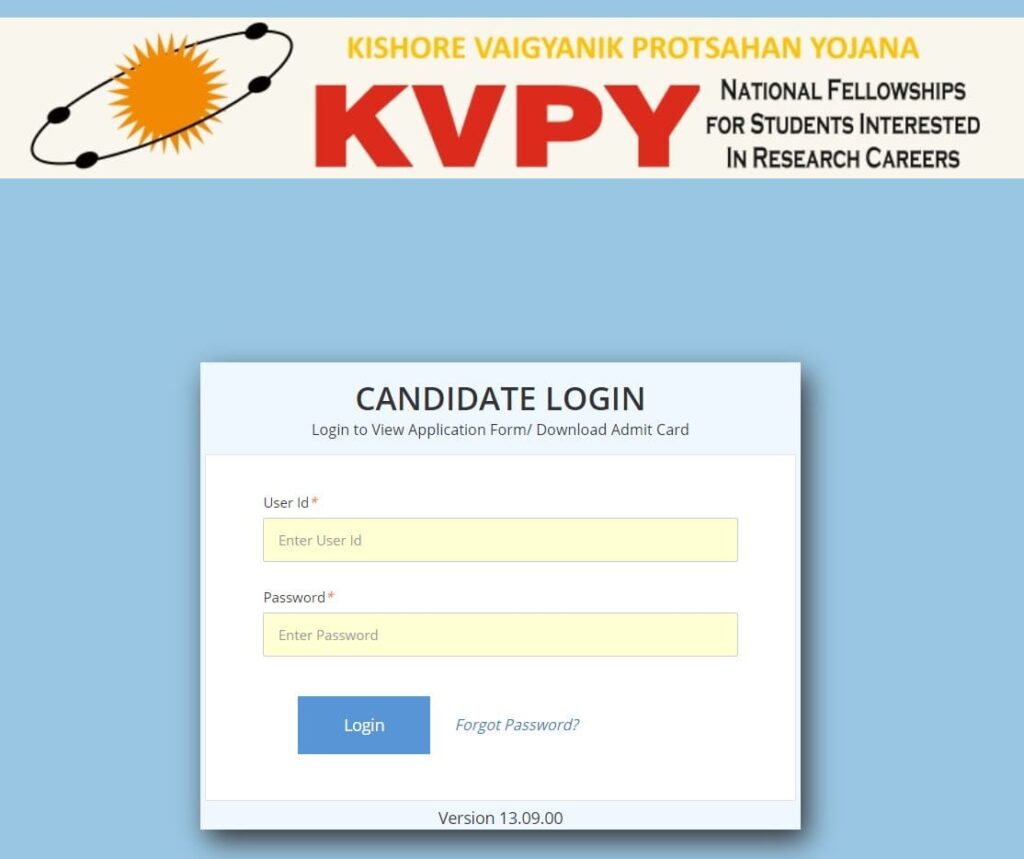 Download KVPY Admit Card