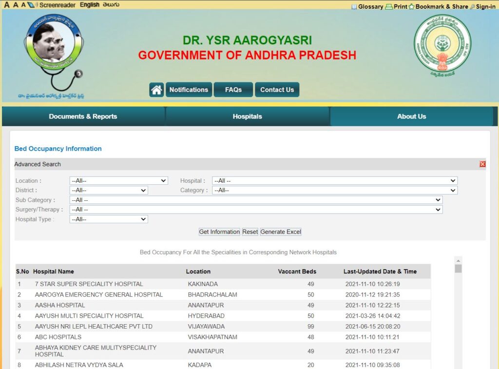 Procedure to apply for YSR Aarogyasri Scheme 2021