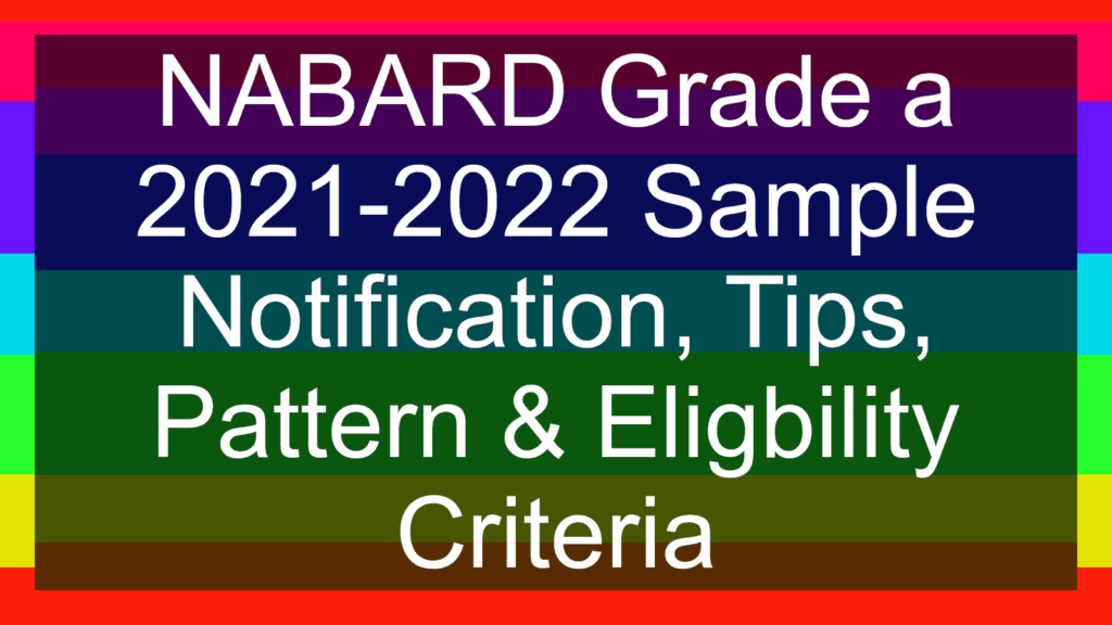 NABARD Grade A 2022