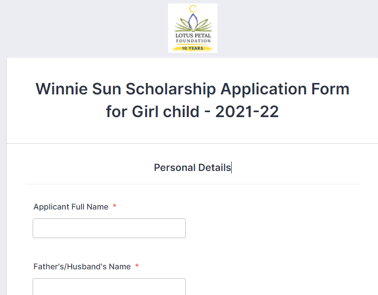Winnie Sun Scholarship 2023