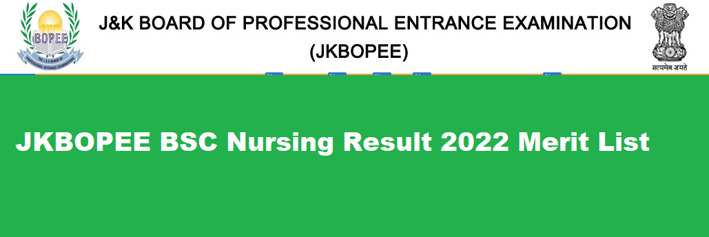 JKBOPEE BSc Nursing Result 2023: PDF Download