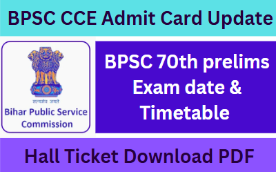 BPSC CCE Admit Card