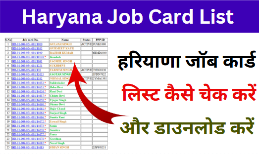 Haryana Job Card List